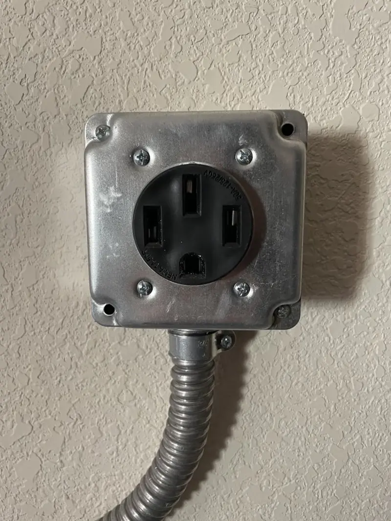 NEMA 14-50 outlet installed for Electrical Panel Upgrade in DeLand